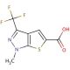 1-Methyl-3-(trifluoromethyl)-1H-thieno[2,3-c]pyrazole-5-carboxylic acid - chemical structure image