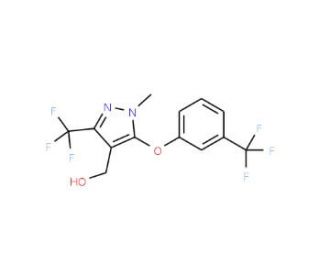 {1-Methyl-3-(trifluoromethyl)-5-[3-(trifluoro-methyl)phenoxy]-1H-pyrazol-4-yl}methanol - chemical structure image