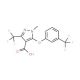 1-Methyl-3-(trifluoromethyl)-5-[3-(trifluoro-methyl)phenoxy]-1H-pyrazole-4-carboxylic acid - chemical structure image