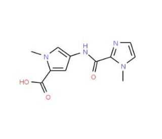 1-Methyl-4-[(1-methyl-1H-imidazole-2-carbonyl)-amino]-1H-pyrrole-2-carboxylic acid (CAS 865307-73-9) - chemical structure ima