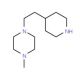 1-Methyl-4-(2-piperidin-4-ylethyl)piperazine - chemical structure image