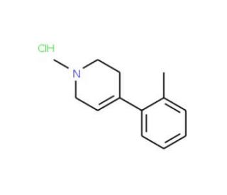 1-Methyl-4-(2&prime;-methylphenyl)-1,2,3,6-tetrahydropyridine hydrochloride (CAS 102417-86-7) - chemical structure image