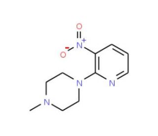 1-Methyl-4-(3-nitro-2-pyridinyl)piperazine (CAS 5028-15-9) - chemical structure image