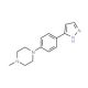 1-methyl-4-[4-(1H-pyrazol-5-yl)phenyl]piperazine - chemical structure image