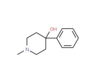 1-Methyl-4-hydroxy-4-phenyl-piperidine (CAS 4972-68-3) - chemical structure image