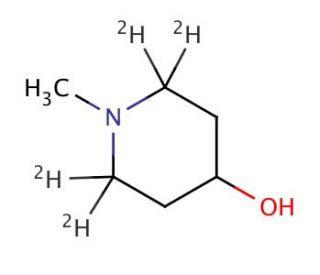 1-Methyl-4-hydroxypiperidine-d4 (CAS 1189499-82-8) - chemical structure image