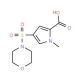 1-methyl-4-(morpholin-4-ylsulfonyl)-1H-pyrrole-2-carboxylic acid - chemical structure image