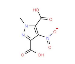 1-Methyl-4-nitro-1H-pyrazole-3,5-dicarboxylic acid - chemical structure image