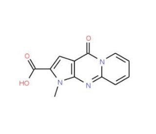 1-methyl-4-oxo-1,4-dihydropyrido[1,2-a]pyrrolo[2,3-d]pyrimidine-2-carboxylic acid - chemical structure image