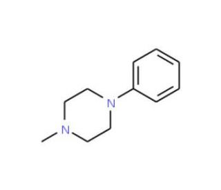 1-Methyl-4-phenylpiperazine (CAS 3074-43-9) - chemical structure image