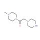 1-Methyl-4-(piperazin-1-ylacetyl)piperazine (CAS 94012-35-8) - chemical structure image