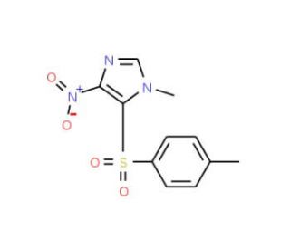 1-Methyl-5-(4-methylphenylsulfonyl)-4-nitro-1H-imidazole (CAS 108375-63-9) - chemical structure image