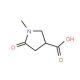 1-Methyl-5-oxopyrrolidine-3-carboxylic acid (CAS 42346-68-9) - chemical structure image