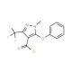 1-Methyl-5-phenoxy-3-(trifluoromethyl)-1H-pyrazole-4-carbonyl chloride (CAS 921939-09-5) - chemical structure image
