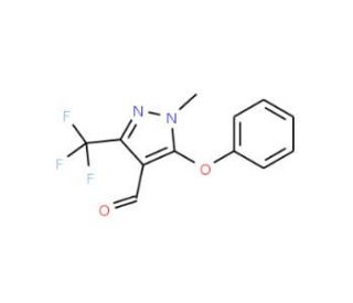 1-Methyl-5-phenoxy-3-(trifluoromethyl)-1H-pyrazole-4-carboxaldehyde (CAS 109925-42-0) - chemical structure image