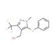 [1-Methyl-5-(phenylsulfanyl)-3-(trifluoromethyl)-1H-pyrazol-4-yl]methanol - chemical structure image