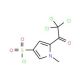 1-methyl-5-(trichloroacetyl)-1H-pyrrole-3-sulfonyl chloride - chemical structure image