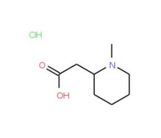 (1-Methyl-piperidin-2-yl)-acetic acid hydrochloride (CAS 60979-27-3) - chemical structure image