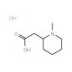 (1-Methyl-piperidin-2-yl)-acetic acid hydrochloride (CAS 60979-27-3) - chemical structure image
