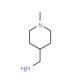 1-Methyl-piperidin-4-methylamine (CAS 7149-42-0) - chemical structure image