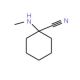 1-(methylamino)cyclohexanecarbonitrile (CAS 6289-40-3) - chemical structure image