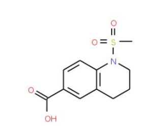 1-(methylsulfonyl)-1,2,3,4-tetrahydroquinoline-6-carboxylic acid - chemical structure image