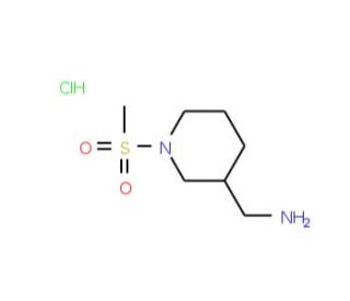 [1-(Methylsulfonyl)piperidin-3-yl]methylamine hydrochloride - chemical structure image