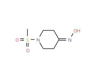 1-(methylsulfonyl)piperidin-4-one oxime - chemical structure image
