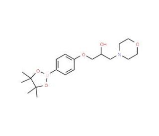 1-(Morpholin-1-yl)-3-[4-(4,4,5,5-tetramethyl-1,3,2-dioxaborolan-2-yl)phenoxy]propan-2-ol (CAS 756520-73-7) - chemical structu