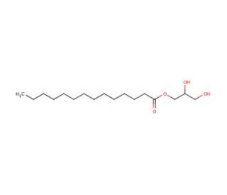 1-Myristoyl-rac-glycerol (CAS 589-68-4) - chemical structure image