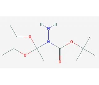 1-N-Boc-1-hydrazinoacetaldehyde diethyl acetal (CAS 1053659-75-8) - chemical structure image