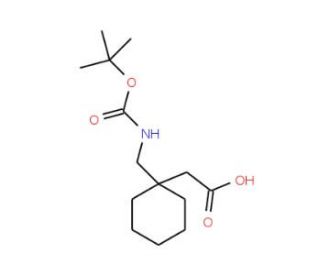 [1-(N-Boc-aminomethyl)-cyclohexyl]-acetic acid (CAS 227626-60-0) - chemical structure image