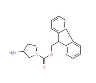 1-N-Fmoc-3-aminopyrrolidine hydrochloride (CAS 811841-92-6) - chemical structure image