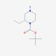 1-N-(tert-Butoxycarbonyl)-2-ethyl-piperazine (CAS 393781-71-0) - chemical structure image