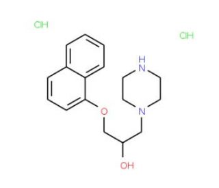 1-(Naphthalen-1-yloxy)-3-piperazin-1-yl-propan-2-ol dihydrochloride - chemical structure image