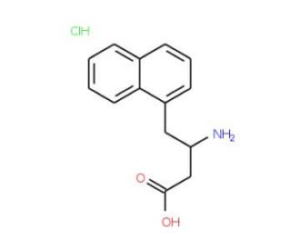 (1-Naphthyl)-D-beta-homoalanine hydrochloride (CAS 269398-88-1 (non-salt)) - chemical structure image