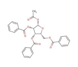 1-O-Acetyl-2,3,5-tri-O-benzoyl-&beta;-D-ribofuranose (CAS 6974-32-9) - chemical structure image