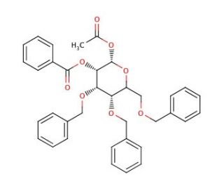 1-O-Acetyl-2-O-benzoyl-3,4,6-O-tribenzyl-D-galactopyranoside - chemical structure image