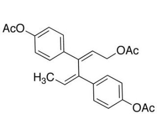 1-O-Acetyl-3,4-bis-(4-acetoxyphenyl)-hexa-2,4-dien-1-ol (CAS 70101-24-5) - chemical structure image