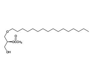 1-O-Hexadecyl-2-O-acetyl-sn-glycerol (CAS 77133-35-8) - chemical structure image