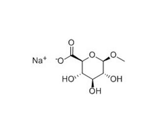 1-O-Methyl-&beta;- D- glucuronic acid, sodium salt (CAS 134253-42-2) - chemical structure image