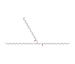 1-O-Palmityl-2,3-dipalmitoyl-rac-glycerol (CAS 1116-45-6) - chemical structure image