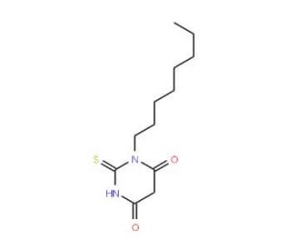 1-Octyl-2-thioxo-dihydro-pyrimidine-4,6-dione - chemical structure image
