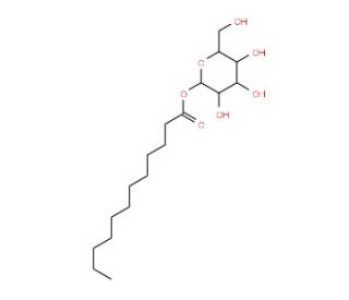 1-Oxododecyl a-D-glucopyranoside (CAS 64395-91-1) - chemical structure image