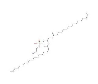 1-Palmitoyl-2-oleoyl-sn-glycero-3-phosphoethanolamine (CAS 26662-94-2) - chemical structure image