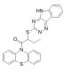 1-Phenothiazin-10-yl-2-(9H-1,3,4,9-tetraaza-fluoren-2-ylsufanyl)-butan-1-one (Inauhzin) (CAS 309271-94-1) - chemical structur