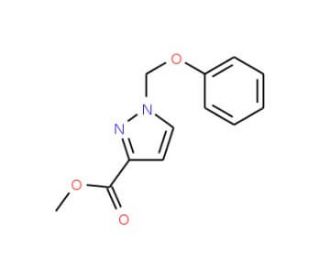 1-Phenoxymethyl-1H-pyrazole-3-carboxylic acid methyl ester - chemical structure image