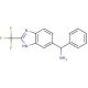 1-phenyl-1-[2-(trifluoromethyl)-1H-benzimidazol-6-yl]methanamine (CAS 939758-10-8) - chemical structure image