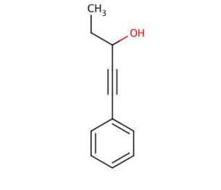 1-Phenyl-1-pentyn-3-ol (CAS 27975-78-6) - chemical structure image