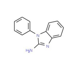 1-phenyl-1H-1,3-benzodiazol-2-amine (CAS 43023-11-6) - chemical structure image